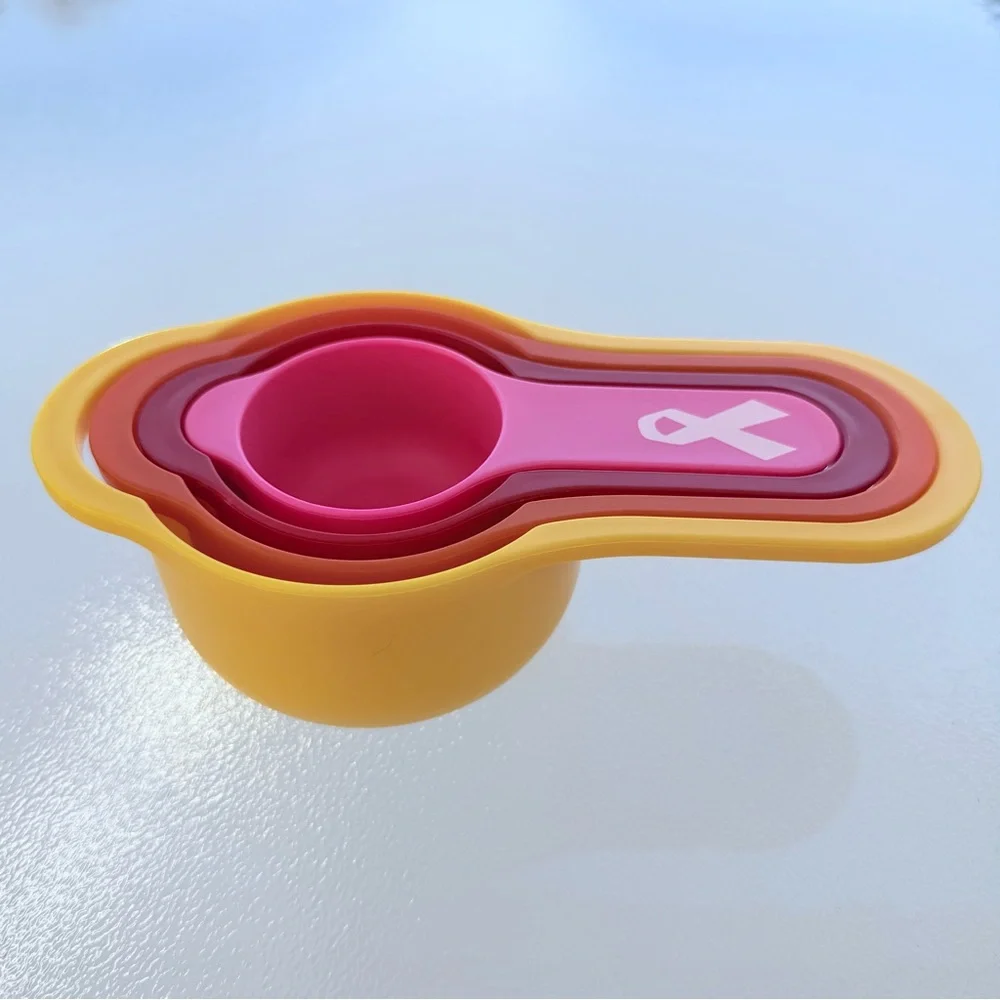 Breast Cancer Awareness Ribbon Nesting Measuring Cups ~ Set of 4